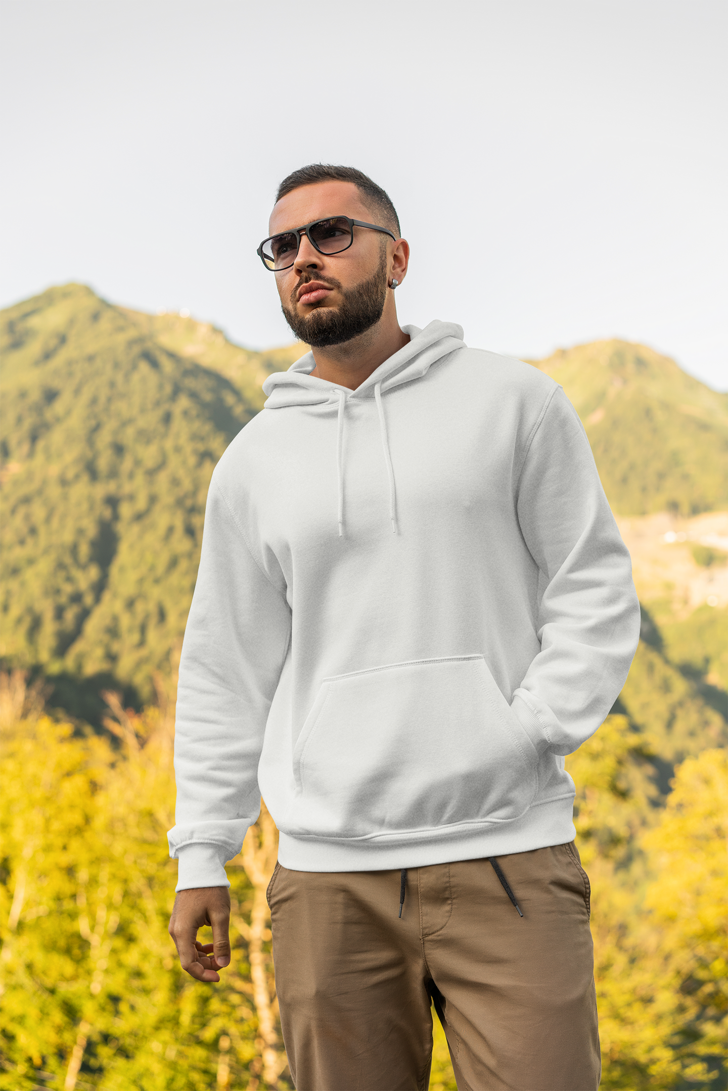 Solid White Oversized Heavy Hoodie