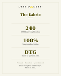 Desi Doodles 240 GSM super-combed cotton fabric details