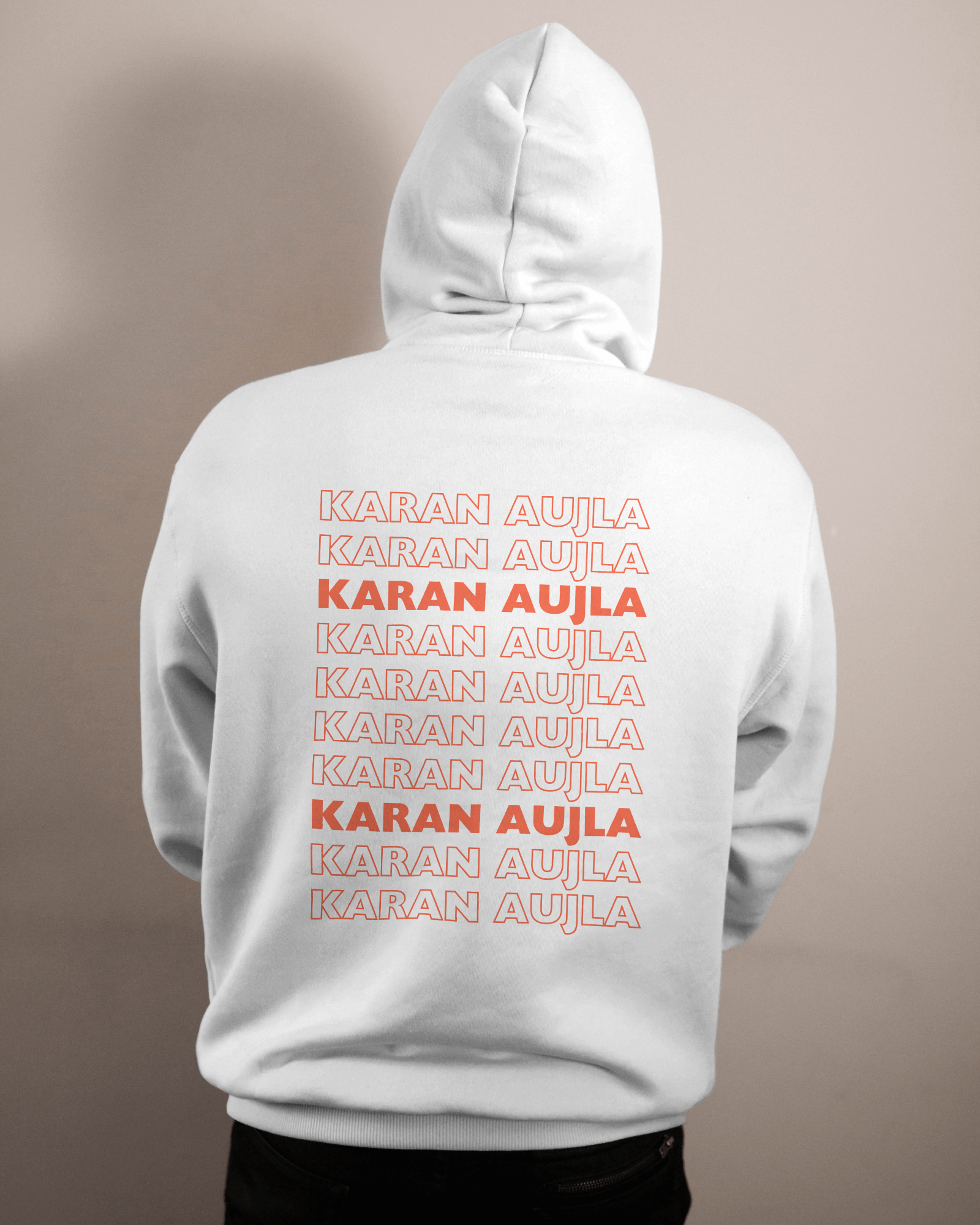 Karan Aujla Typographic Print Oversized Unisex Hoodie