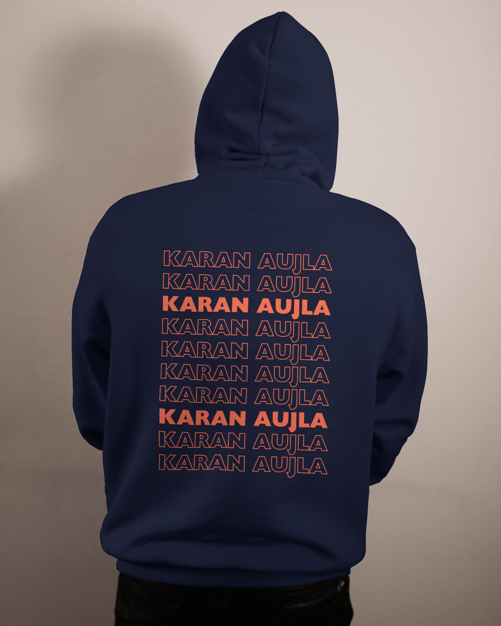 Karan Aujla Typographic Print Oversized Unisex Hoodie