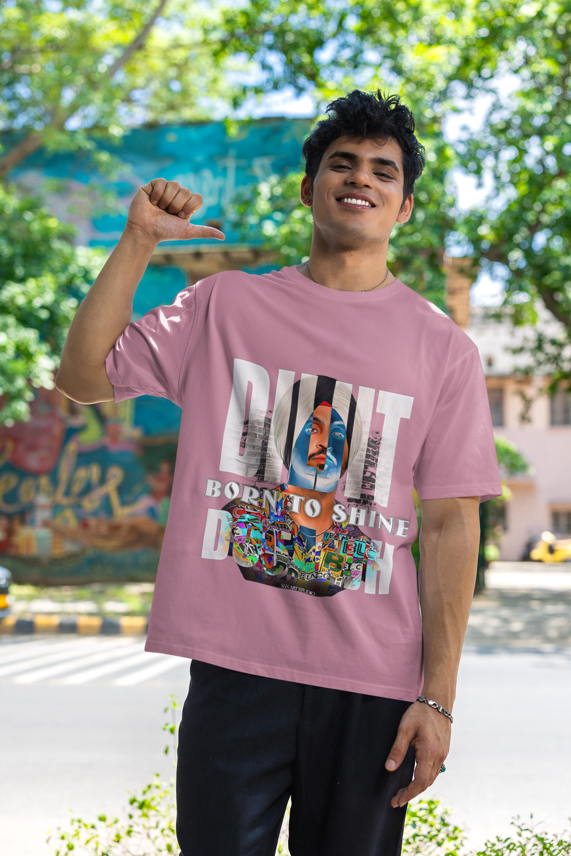 Diljit Dosanjh Born To Shine Terry Oversized T-Shirt