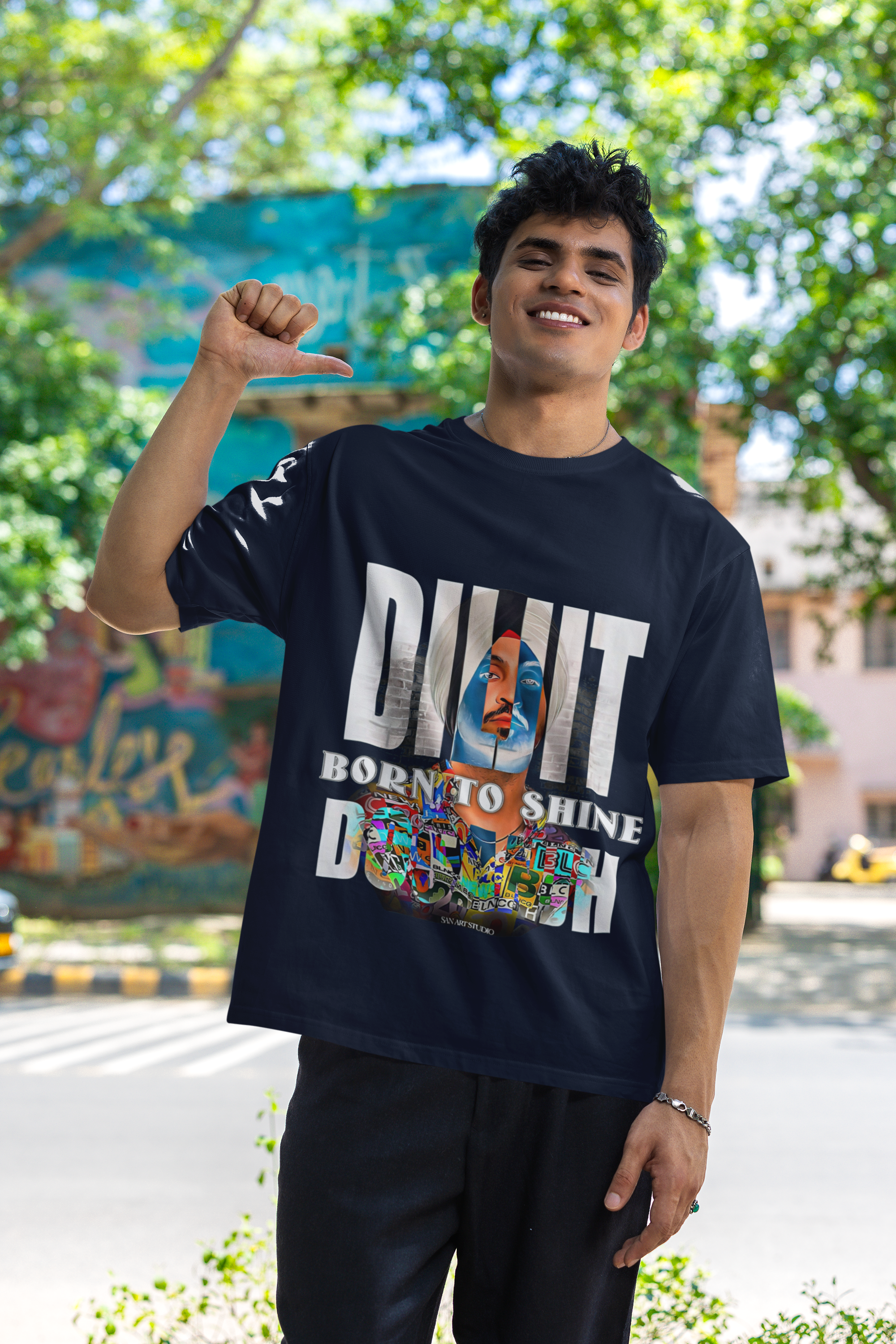 Diljit Dosanjh Born To Shine Oversized T-Shirt