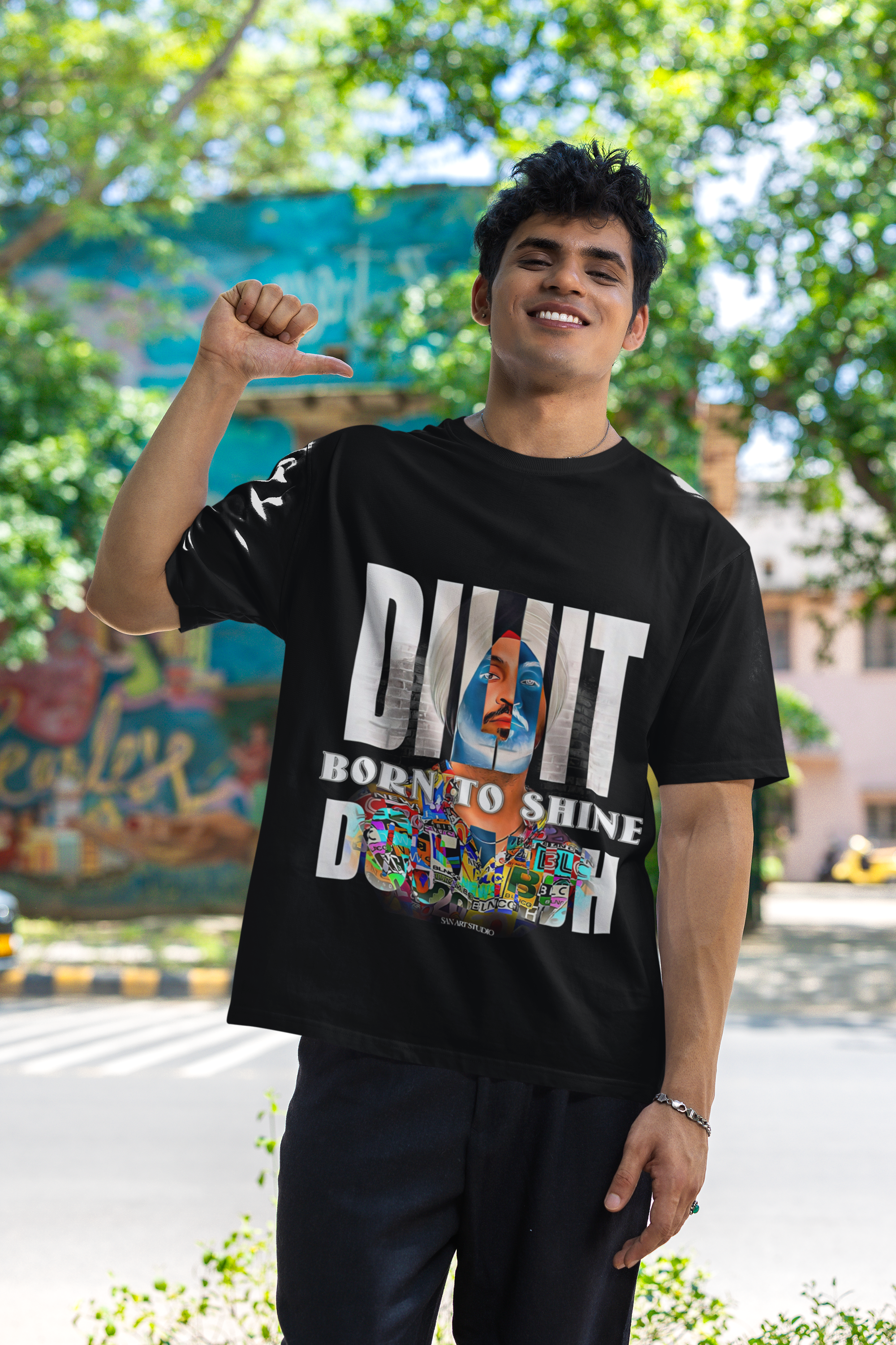 Diljit Dosanjh Born To Shine Oversized T-Shirt