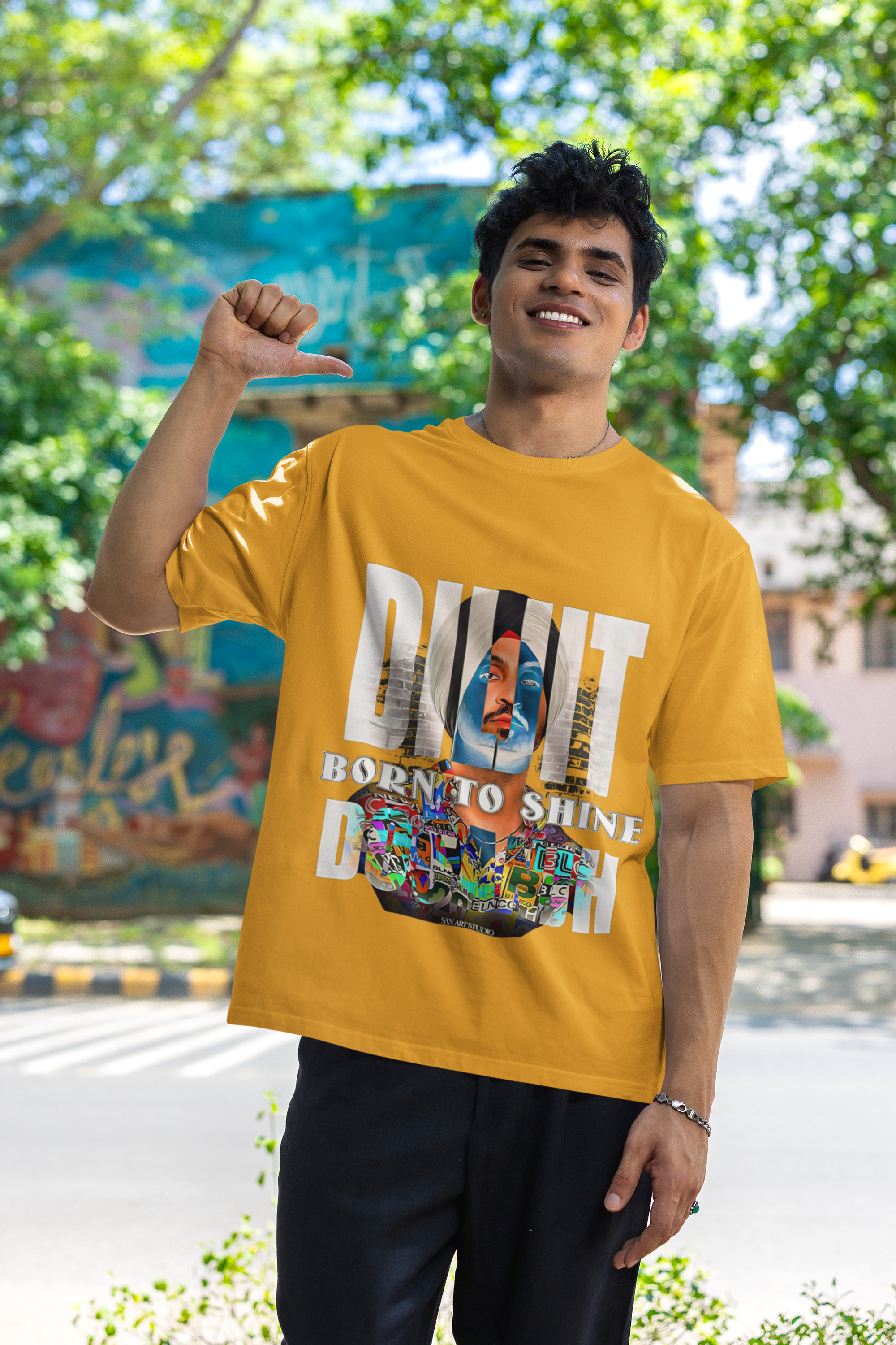 Diljit Dosanjh Born To Shine Oversized T-Shirt