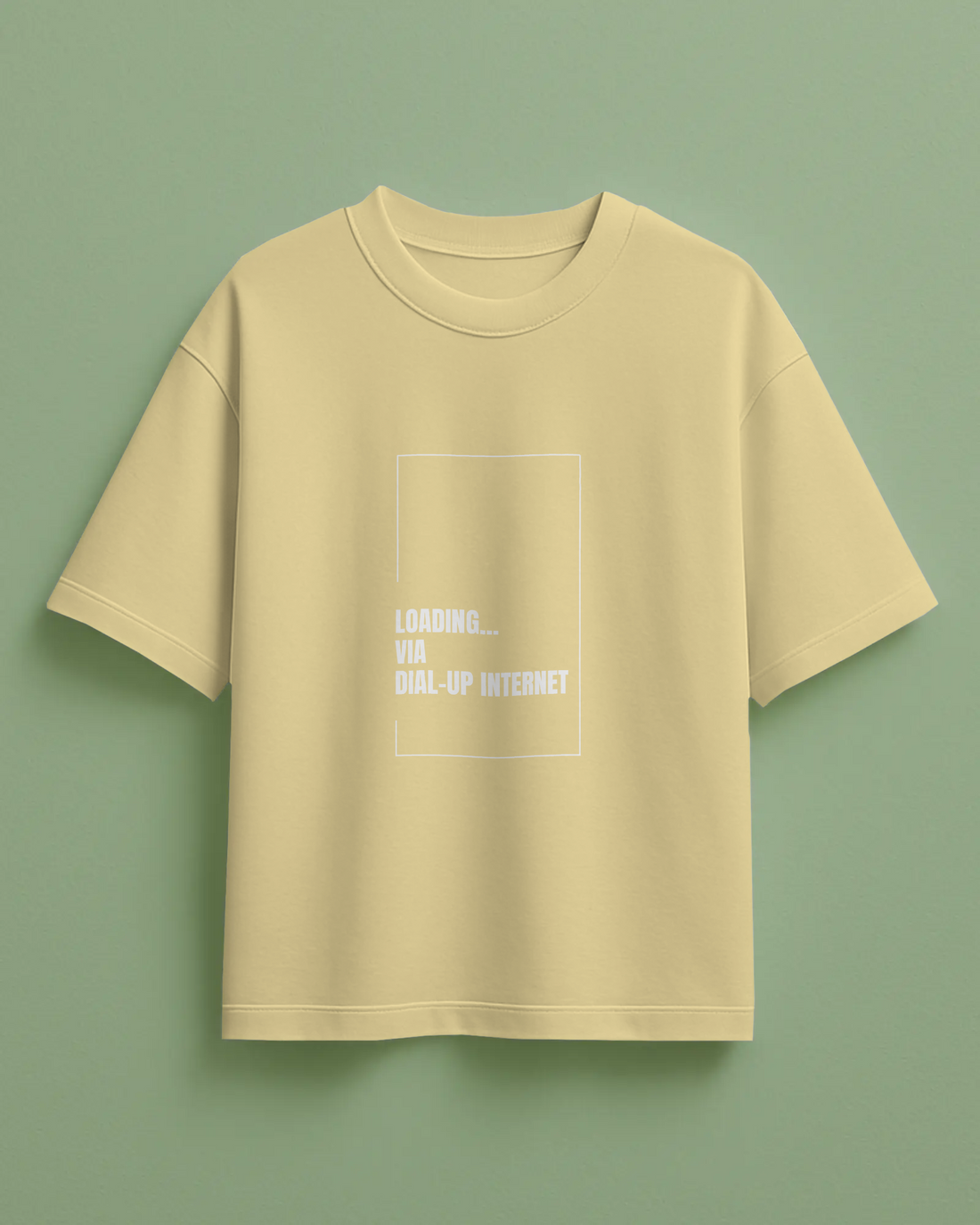Loading… via Dial-Up Internet – Minimal Text Tee