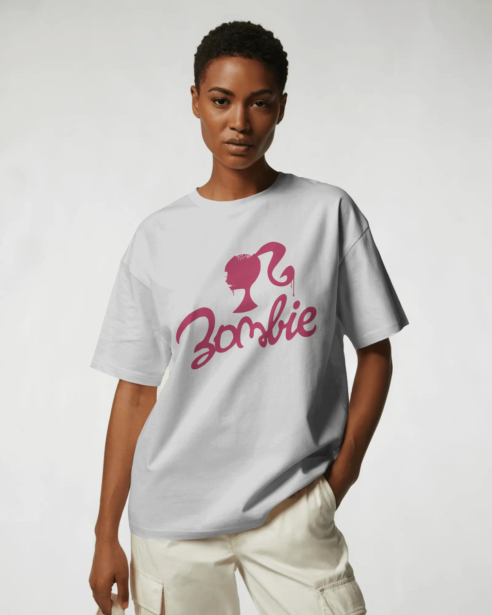 Zombie Graphic Printed Oversized Tee