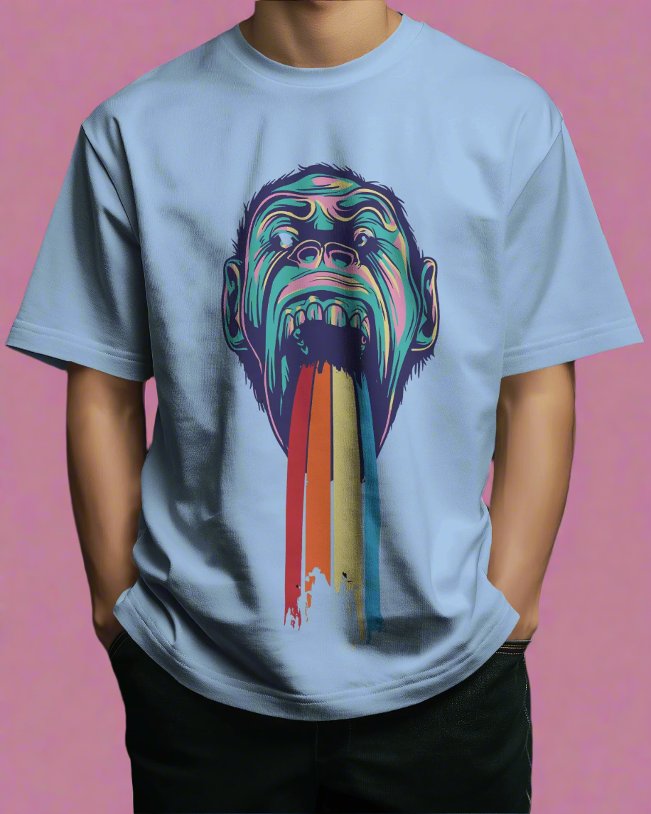 Monkey Rainbow Oversized T-Shirt