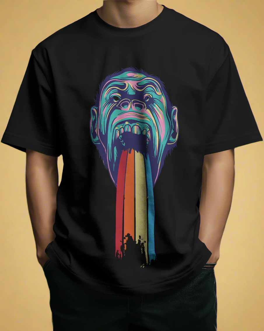 Monkey Rainbow Oversized T-Shirt