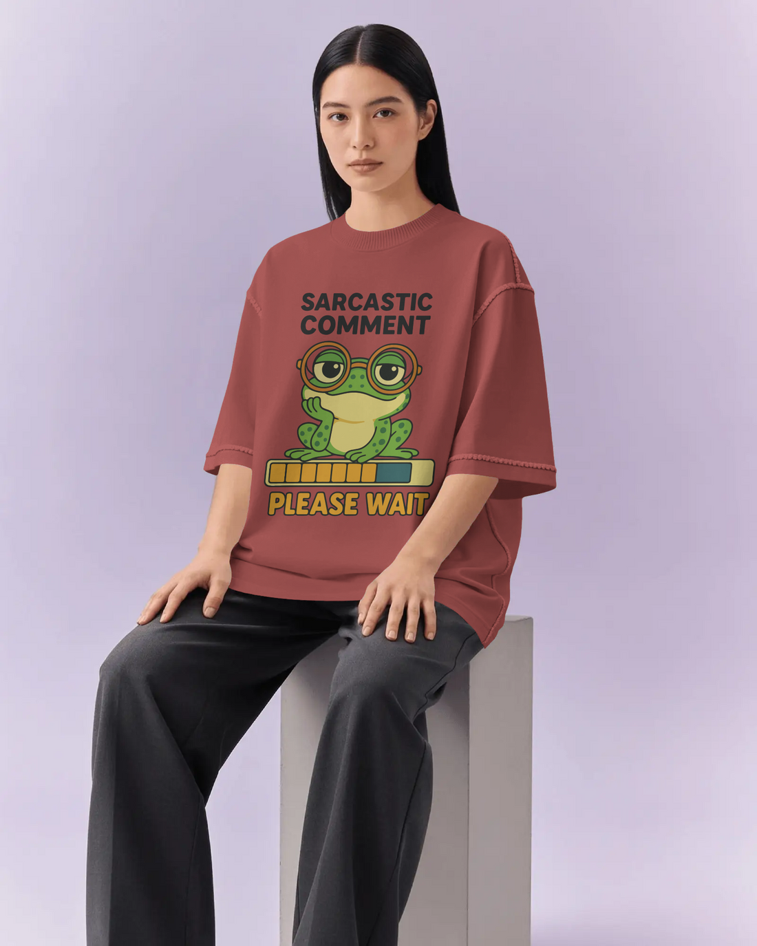 Sarcastic Comment Loading Oversized Tee