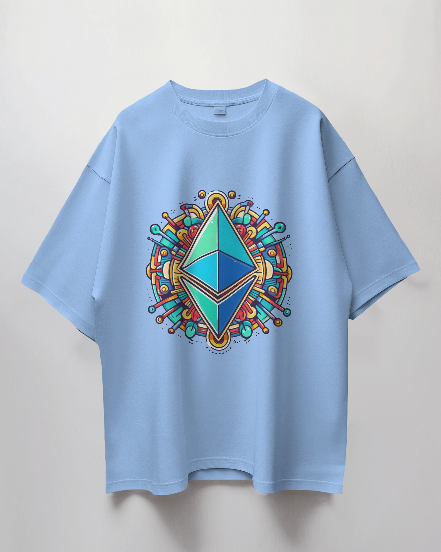 Ethereum Crypto Graphic Printed Oversized T-Shirt