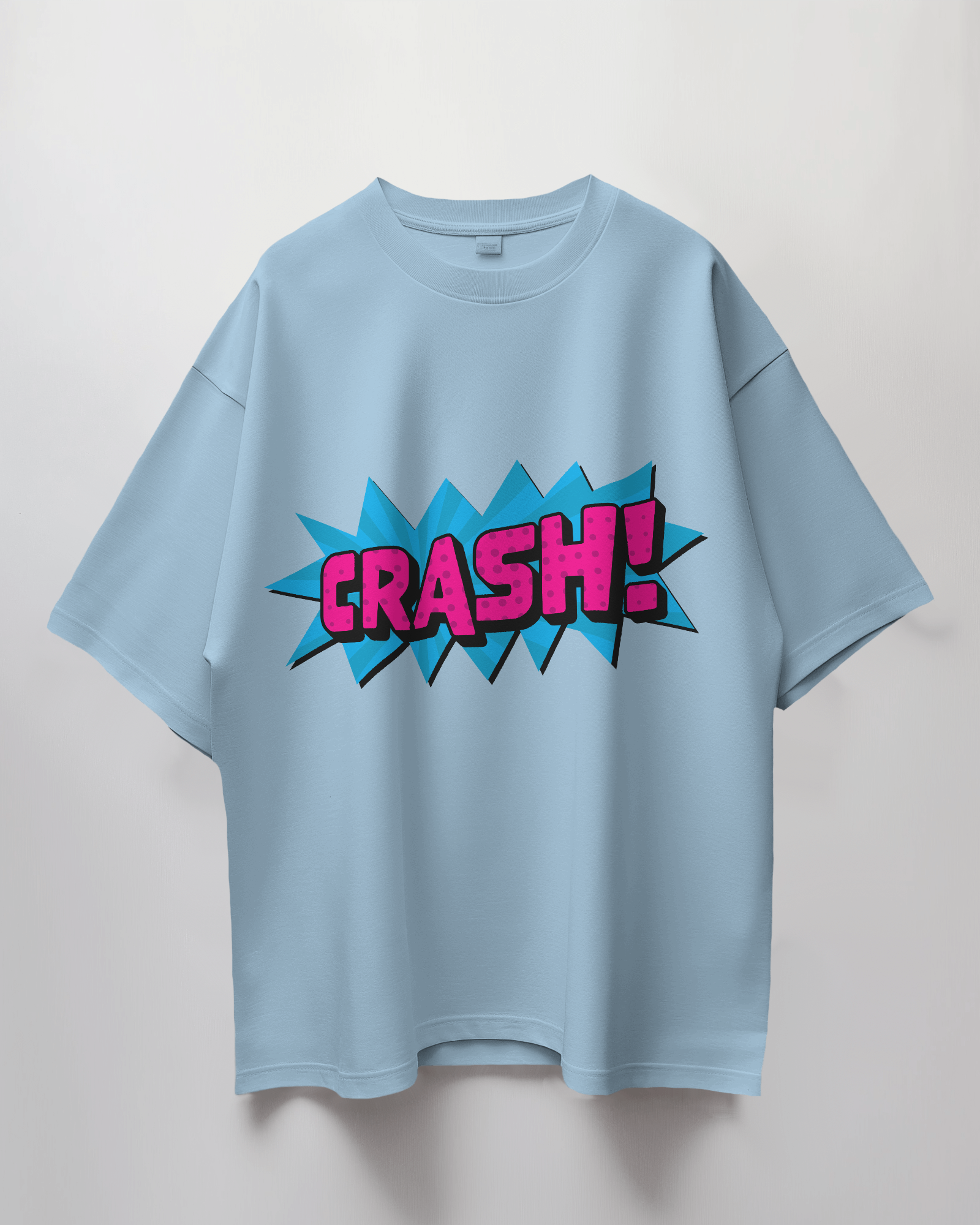 Crash Comic Bubble Terry Oversized T-Shirt