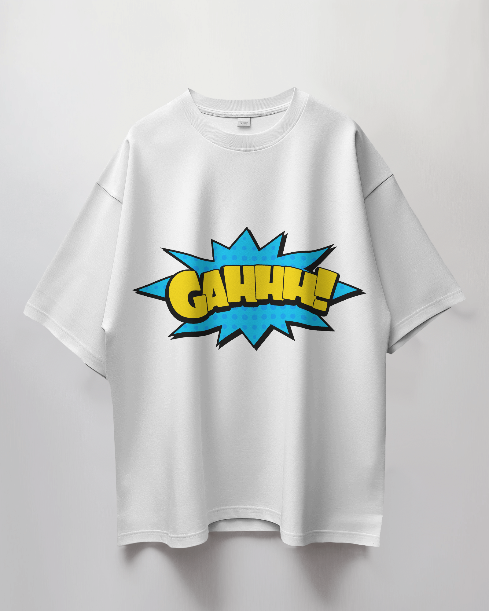 Gahhh Comic Bubble Terry Oversized T-Shirt