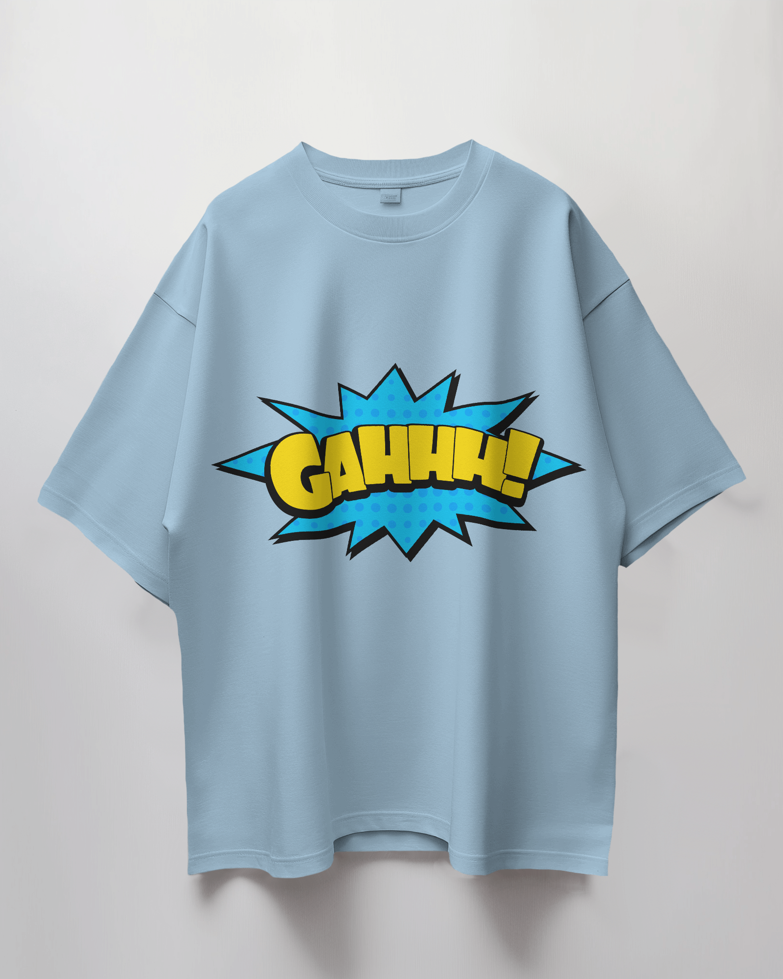 Gahhh Comic Bubble Terry Oversized T-Shirt