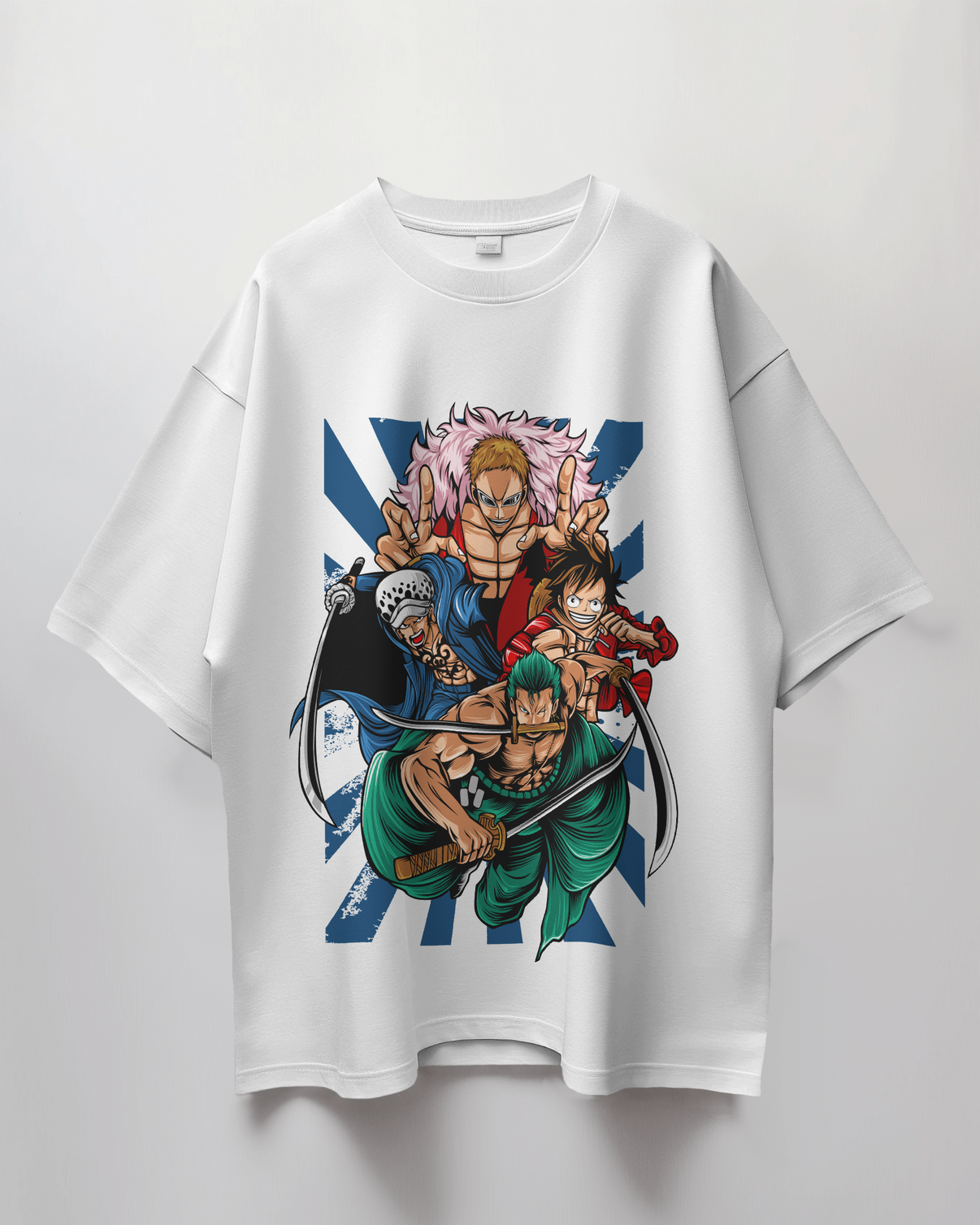 One Piece Team Attack Terry Oversized TShirt Desi Doodles