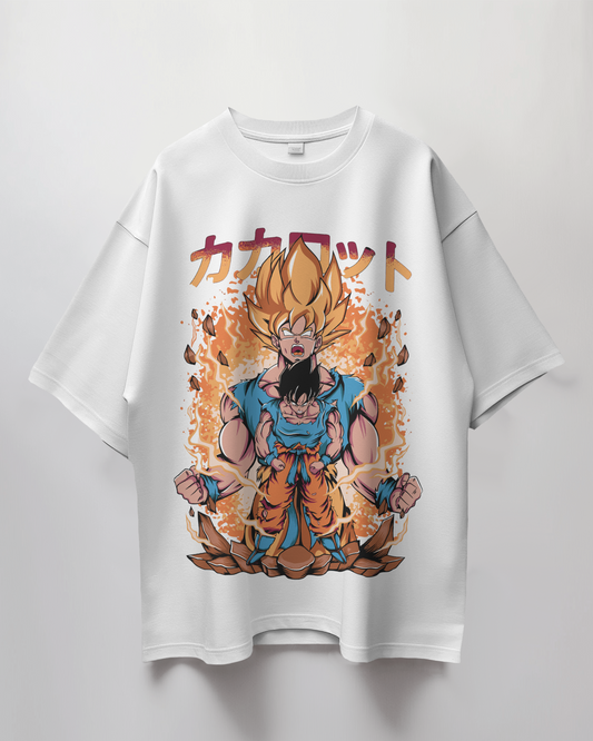 Goku Fire Oversized T-Shirt