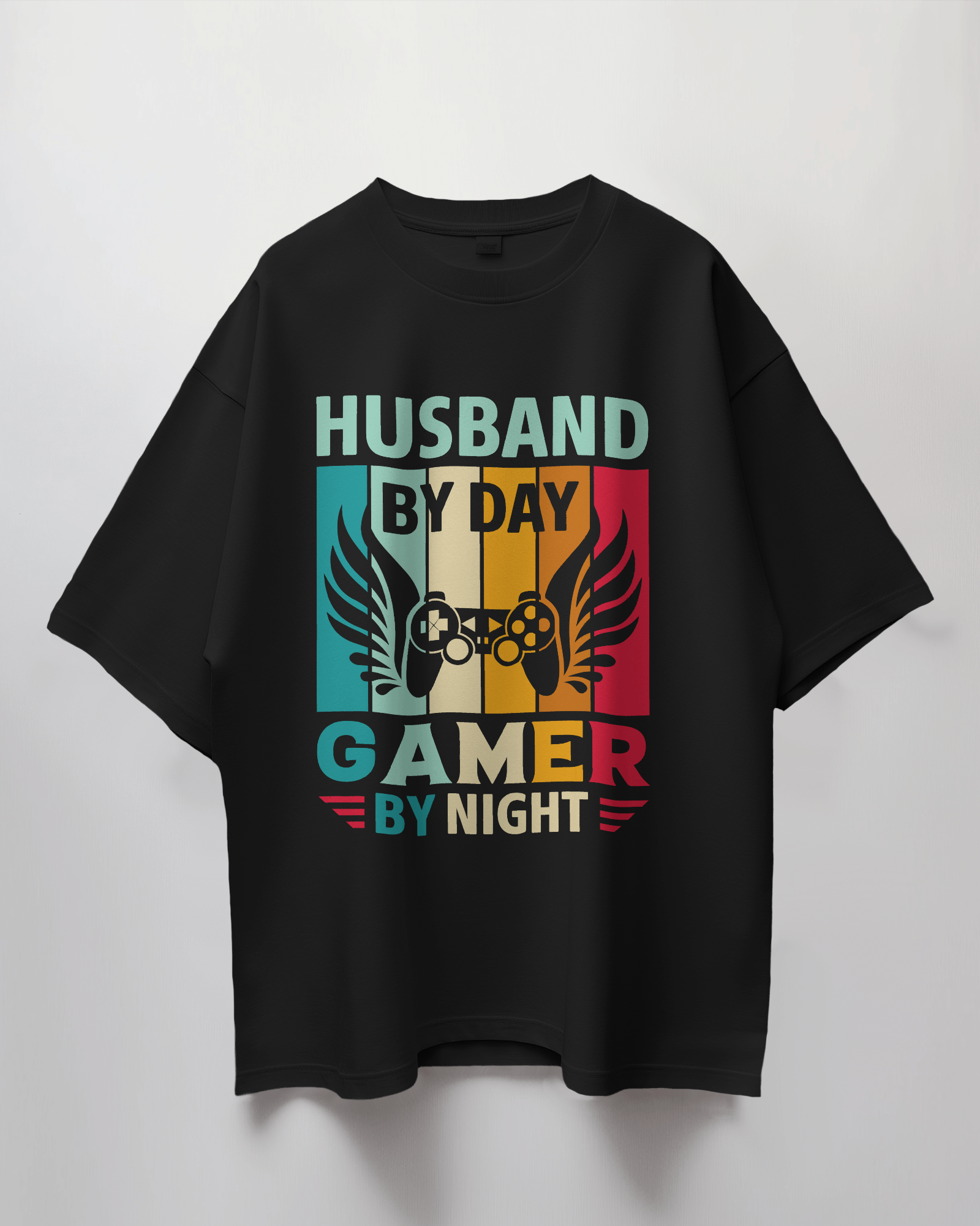 Gamer Husband Graphic Print Oversized T-Shirt