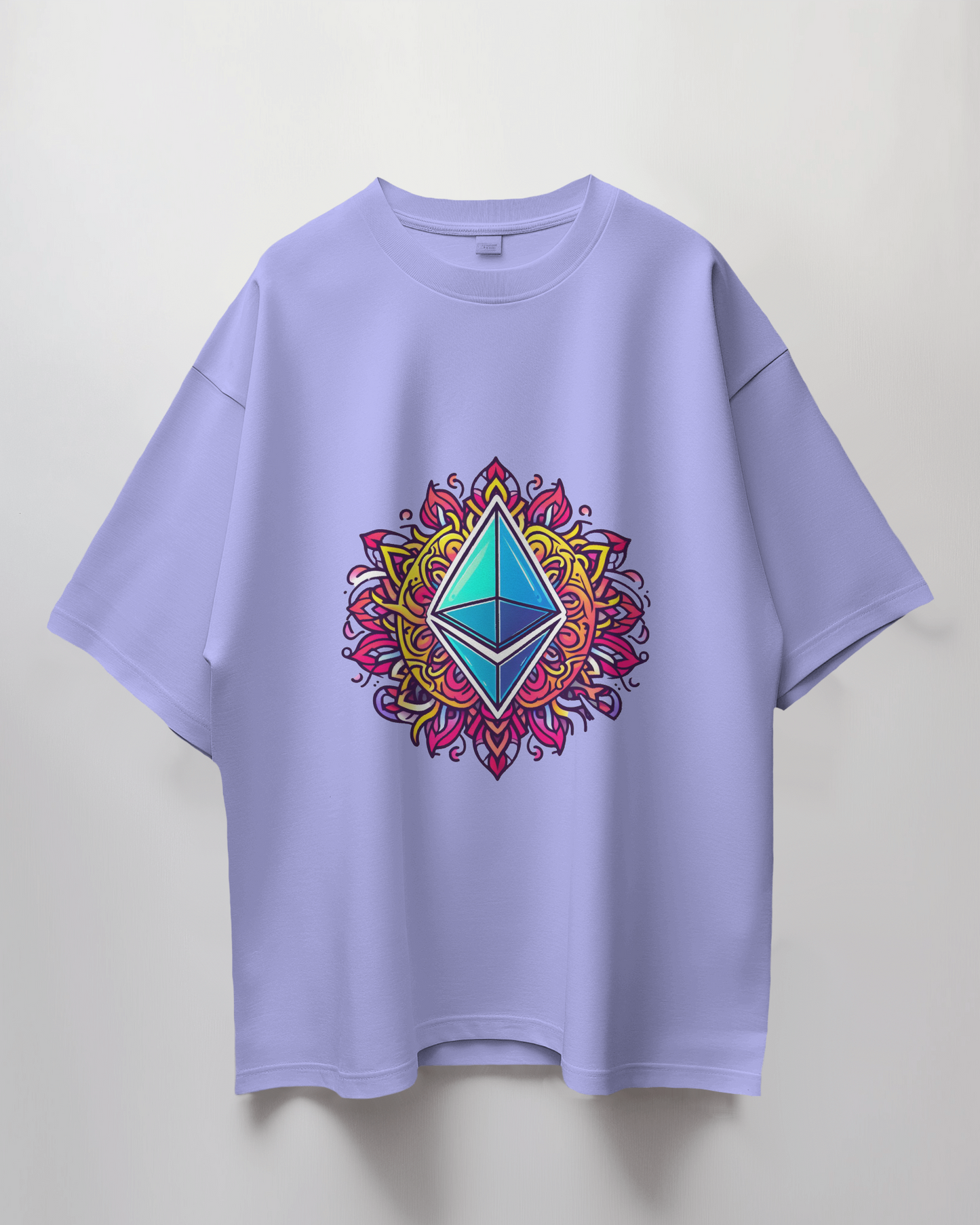 Ethereum Graphic Print Oversized T-Shirt