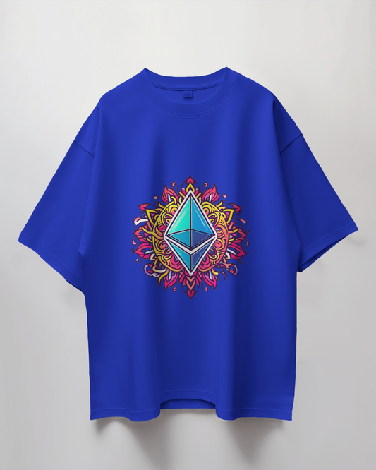 Ethereum Graphic Print Oversized T-Shirt