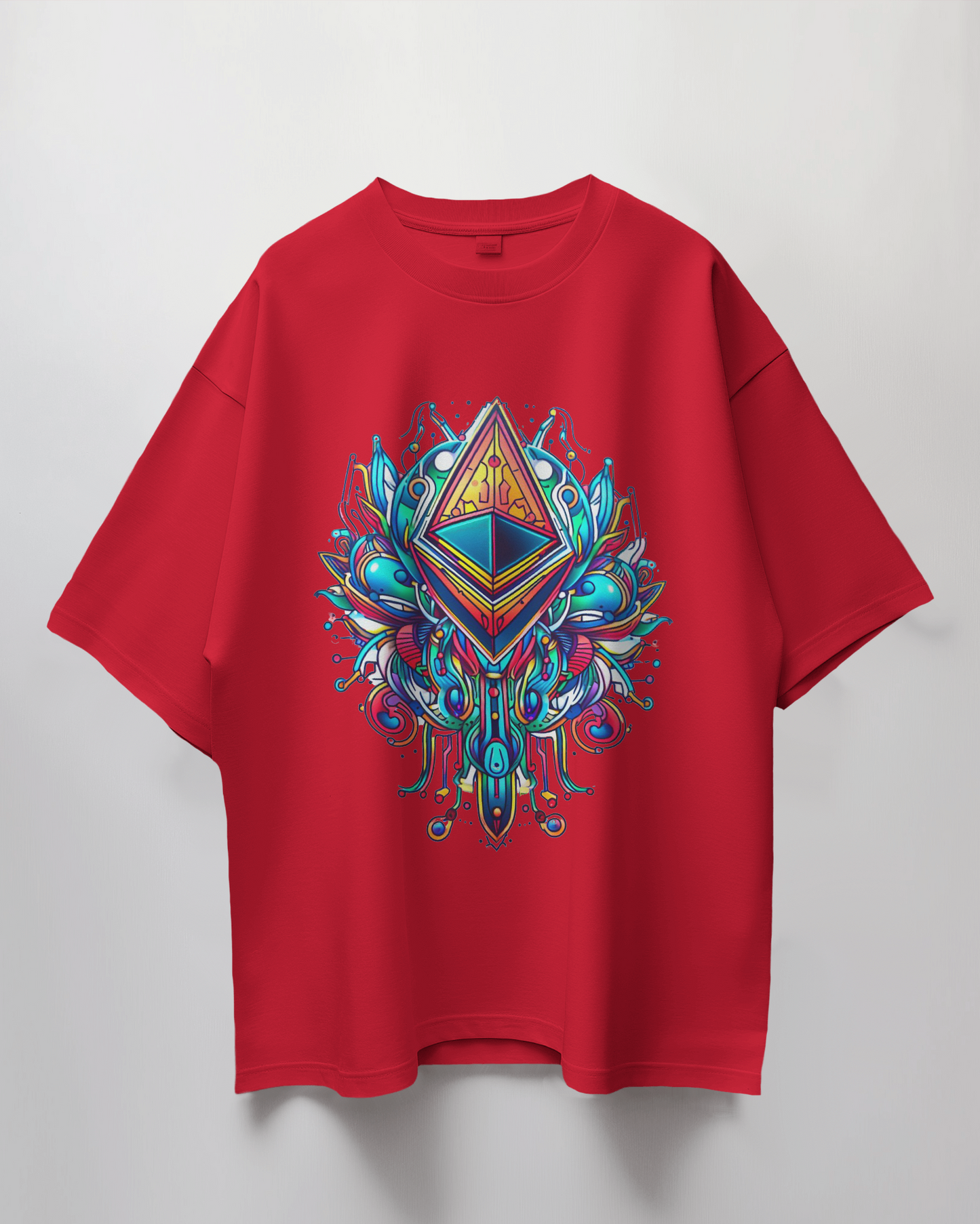 Ethereum Modern Graphic Print Oversized T-Shirt