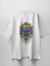Ethereum Doodle Graphic Print Oversized T-Shirt