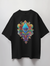 Ethereum Bouquet Graphic Print Oversized T-Shirt