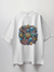 Crypto Doodle Graphic Print Oversized T-Shirt