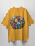 Crypto Doodle Graphic Print Oversized T-Shirt