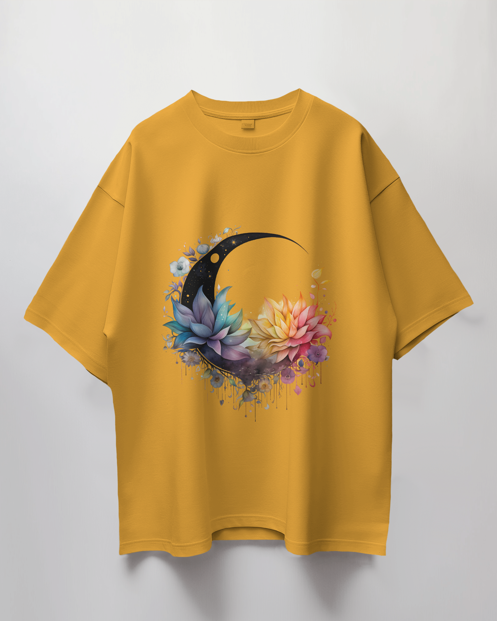 Flower Moon Graphic Print Oversized T-Shirt