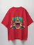 Teasing Smile Graphic Print Oversized T-Shirt