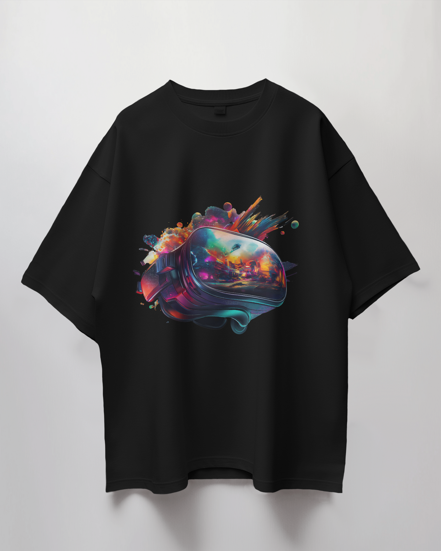 VR Graphic Print Oversized T-Shirt