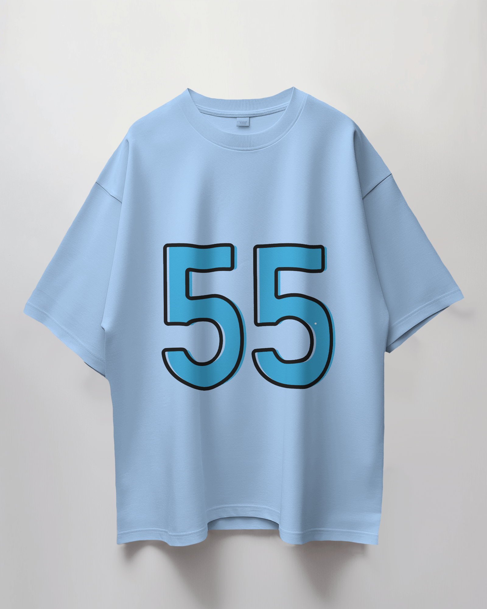 Number 55 Graphic Print Oversized T-Shirt