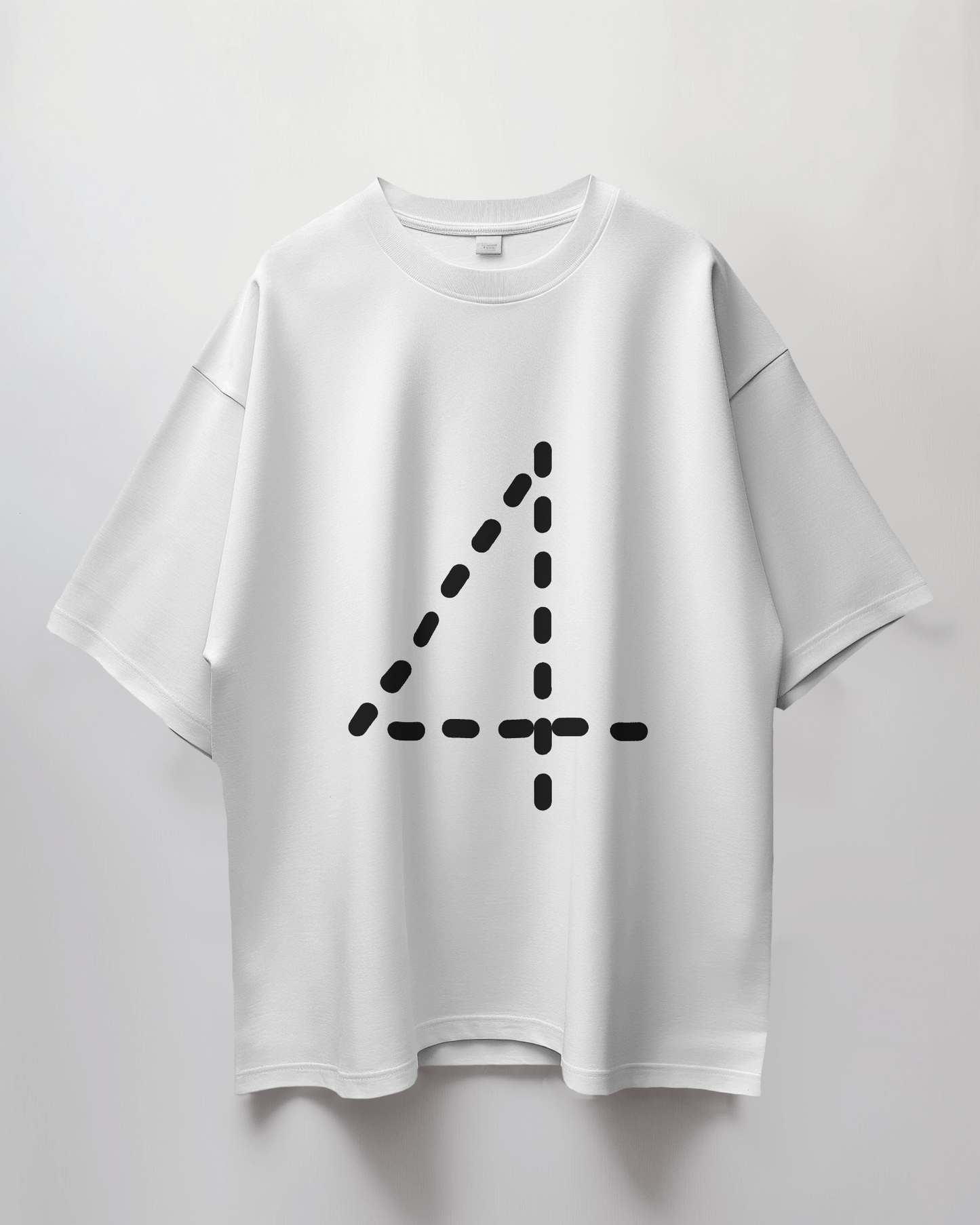 Number 4 Graphic Print Oversized T-Shirt