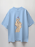 Finger Heart Graphic Print Oversized T-Shirt