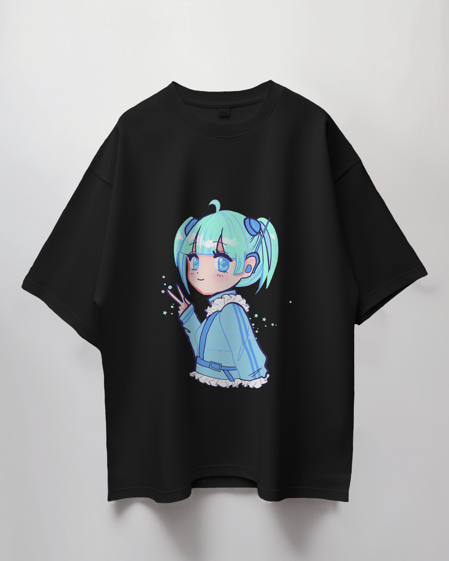 Anime Girl Graphic Print Oversized T-Shirt