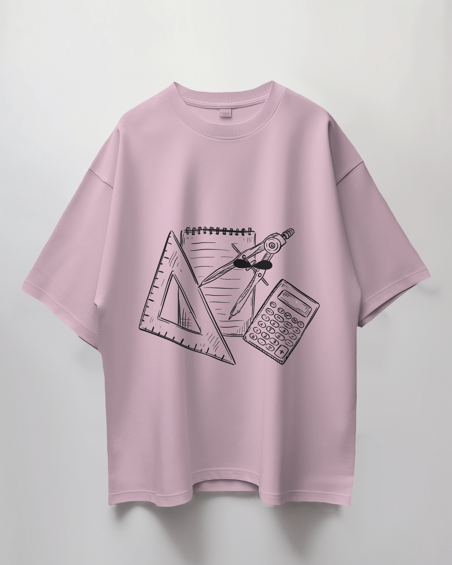 Math Instruments Graphic Print Oversized T-Shirt