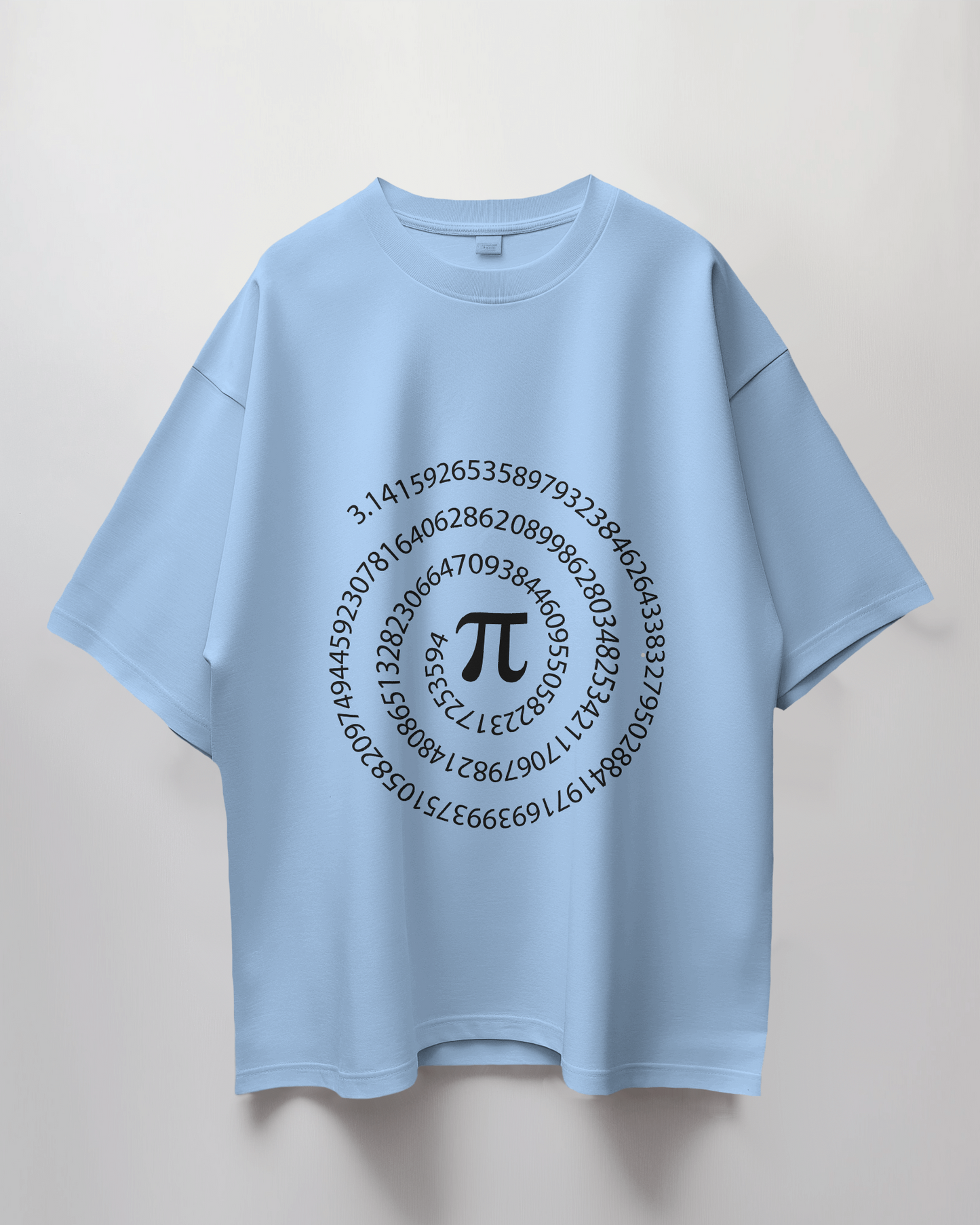 Pi Circle Graphic Print Oversized T-Shirt