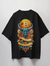 Bitcoin Bull Graphic Print Oversized T-Shirt