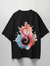 Black Character Graphic Print Oversized T-Shirt