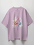Pink Trishul Graphic Print Oversized T-Shirt