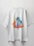 White Character Graphic Print Oversized T-Shirt