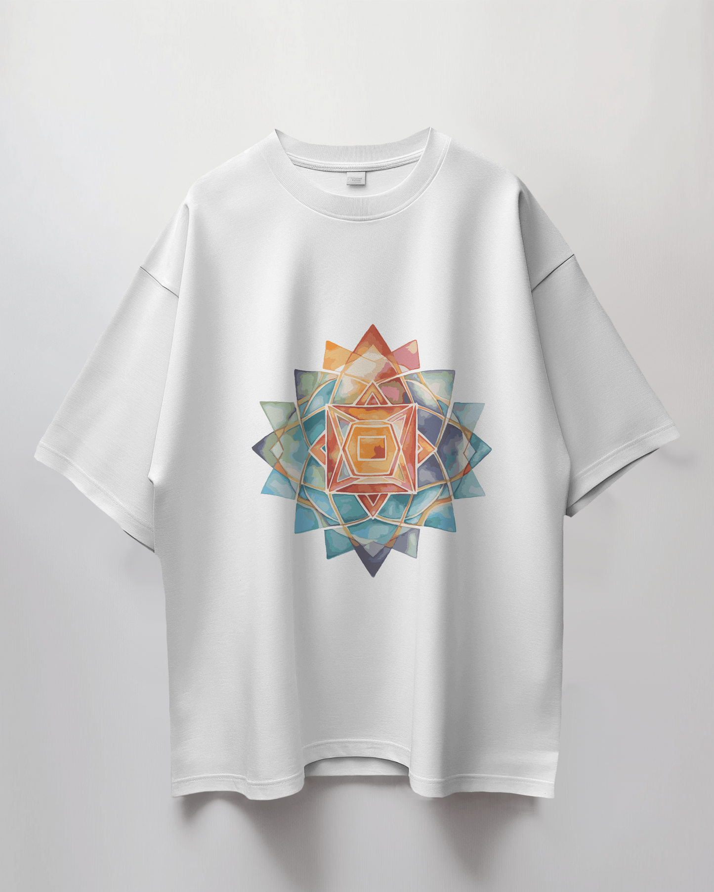 Yantra Graphic Print Oversized T-Shirt