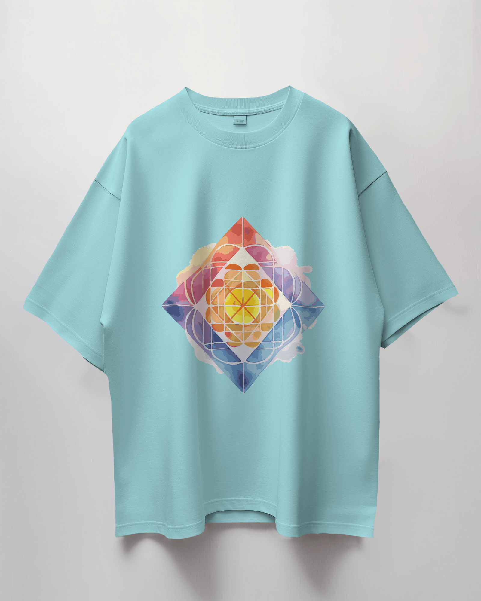 Mint Yantra Graphic Print Oversized T-Shirt