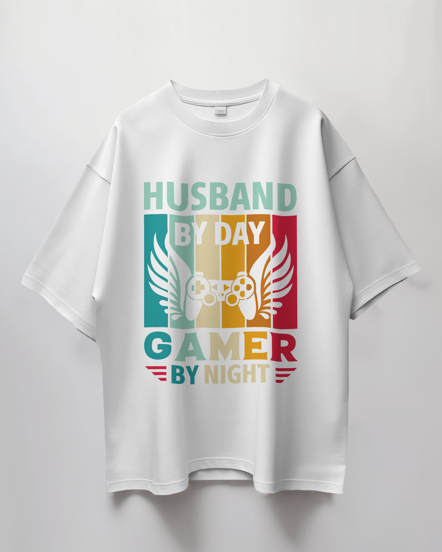 Gamer Husband Graphic Print Oversized T-Shirt