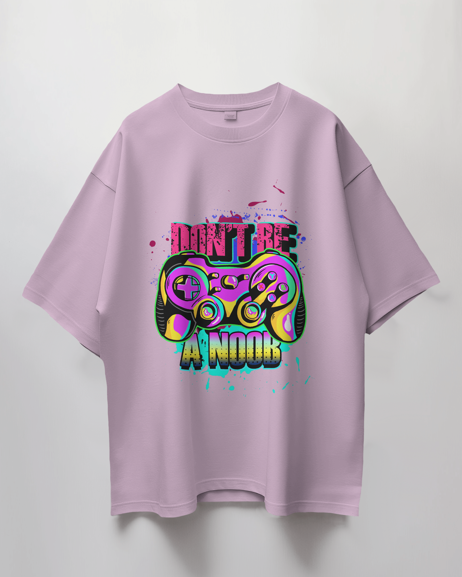 Don't Be A Noob Graphic Print Oversized T-Shirt