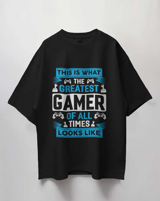 Gaming GOAT Graphic Print Oversized T-Shirt