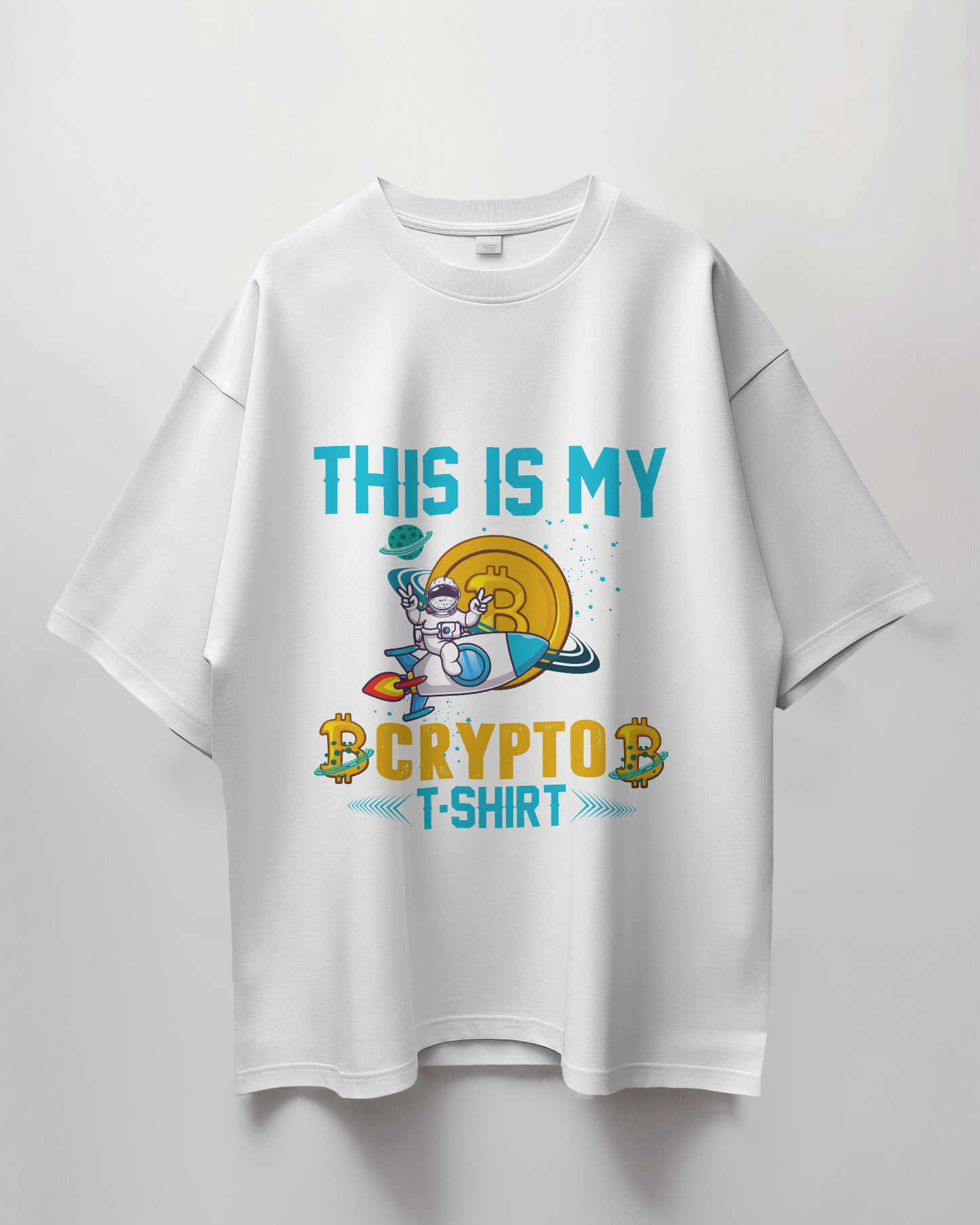 Crypto Wear Graphic Print Oversized T-Shirt