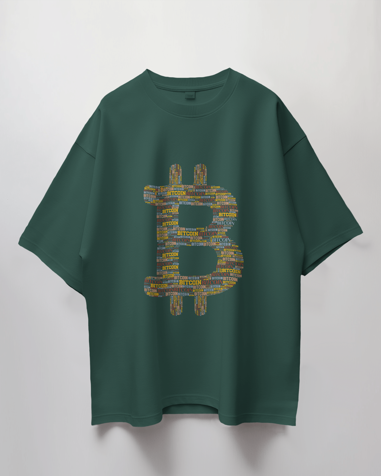 Bitcoin Crypto Graphic Print Oversized T-Shirt