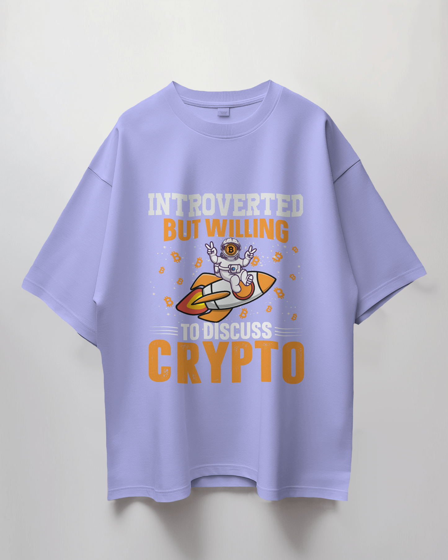 Introverted Crypto Graphic Print Oversized T-Shirt