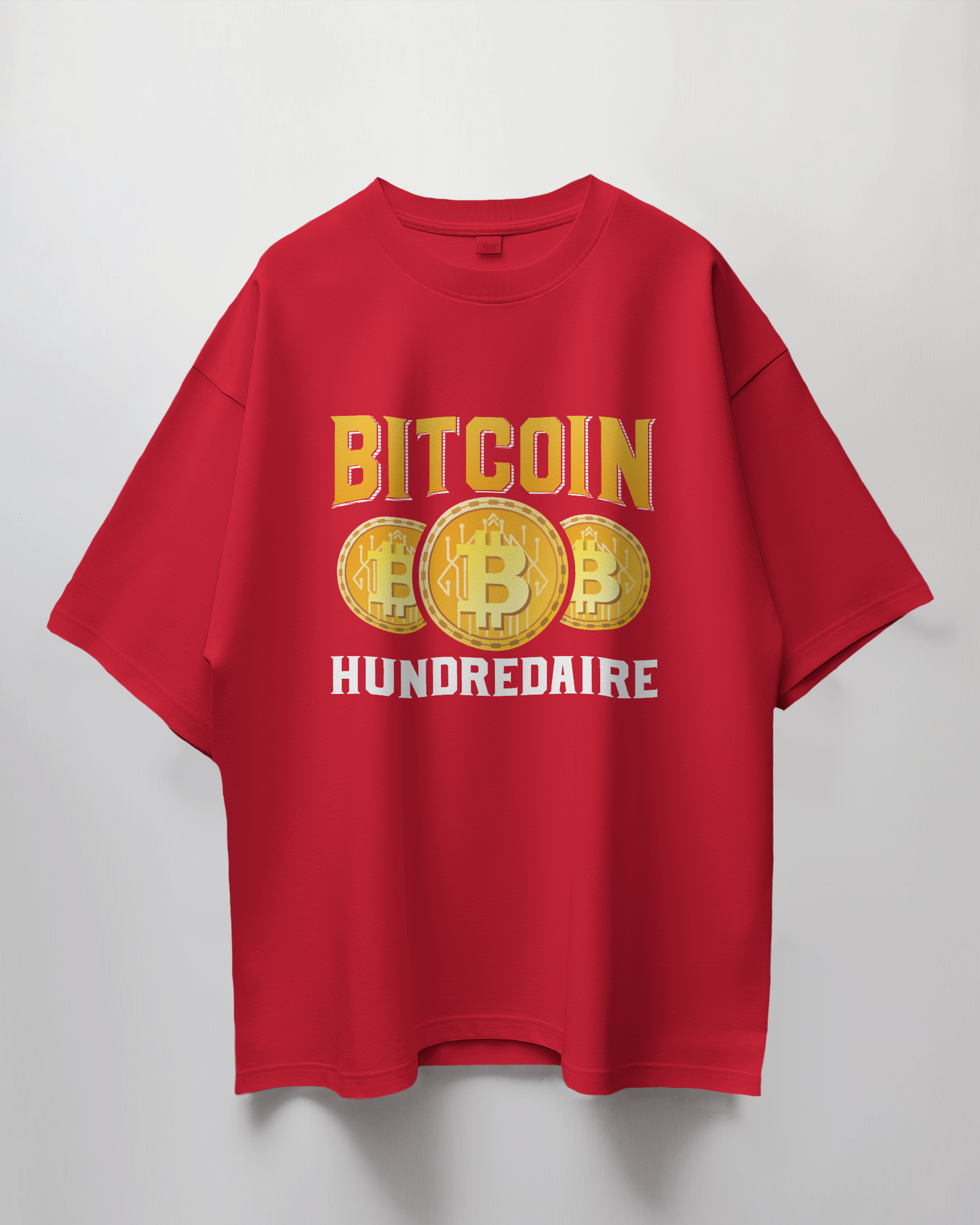 Bitcoin Hundredaire Graphic Print Oversized T-Shirt