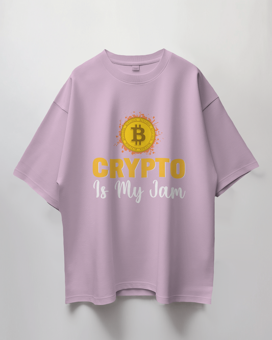 Crypto Is My Jam Graphic Print Oversized T-Shirt